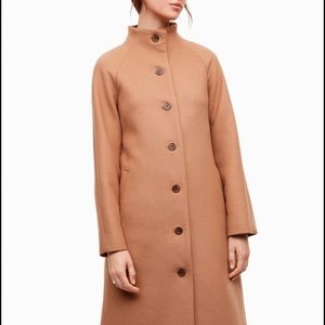 Wilfred cashmere wool camel coat